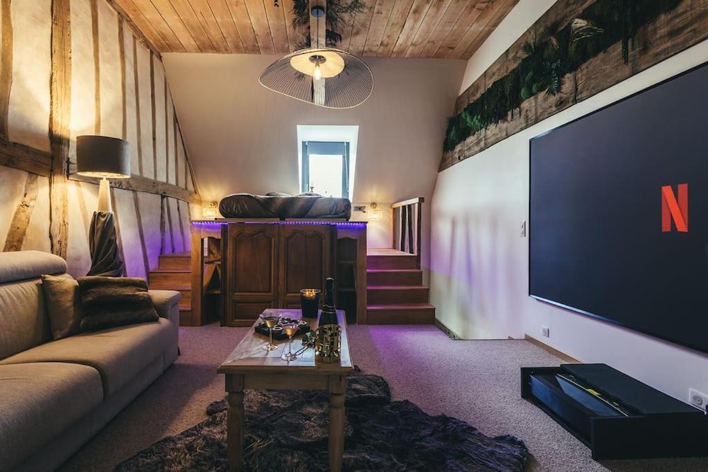 Le Duplex De L'Etoile Home Cinema Jacuzzi Et Sauna Privatif Longmesnil Luaran gambar